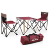 Foldable Table Combination Set 1 Table and 2 Chairs with Storage Bag