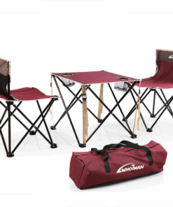Foldable Table Combination Set 1 Table and 2 Chairs with Storage Bag