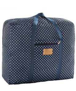 Foldable Travel Duffel - Hand Carry Bag - Blue Speckles