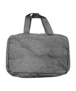 Foldable Travel Toiletry Bag with Convenient Hanging Hook - Grey