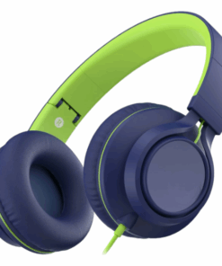 Foldable Wired Gaming Headset With Hi-Fidelity Stereo Sound - Green & Blue