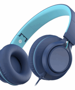 Foldable Wired Gaming Headset With Hi-Fidelity Stereo Sound-Light/Dark Blue