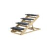 Foldable Wooden Dog Ramp & Stairs - Non-Slip Adjustable Portable Pet Steps