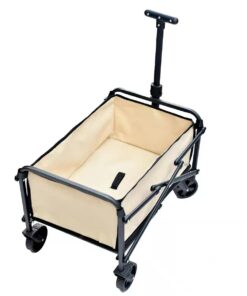 Folding Camping Cart Wagon Collapsible Outdoor Utility Wagon 72x45cm