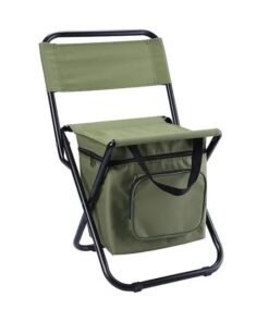 Folding Cooler Bag With Chair - Green