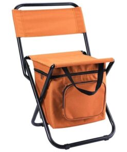 Folding Cooler Bag With Chair - Orange