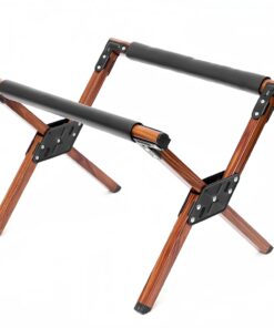 Folding Cooler Stand Frame Aluminum Alloy Camping Stand Wood Grain Color