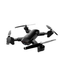 Folding drone dual lens 4k high definition aerial photography optic - Black