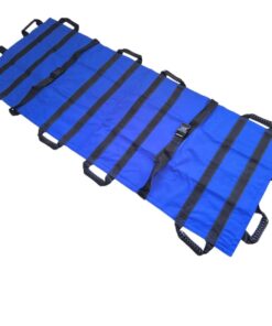Folding First Aid Soft Stretcher 178 x 69 CM Portable Patient Care Mover - Blue