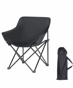 Folding Outdoor & Camping Chair with Carrier Bag - Black
