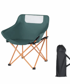 Folding Outdoor & Camping Chair with Carrier Bag - Green