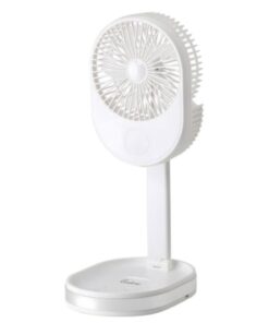 Folding Portable Fan with Light Feature - White