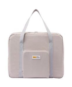 Folding Travel Bag Large Capacity Expandable Luggage Bag Carry-on Bag 41CM - Khaki