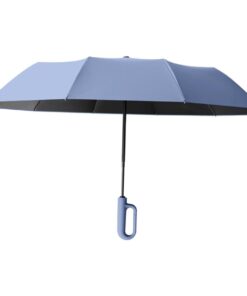 Folding Umbrella Automatic Sun Umbrella Windproof Suitable for 2-3 People - Blue