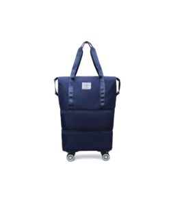 Folding Waterproof Large Capacity Travel Bag Luggage Bag - Blue