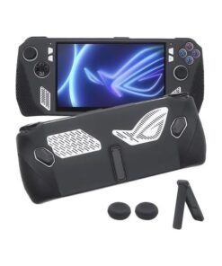 For ASUS ROG Ally TPU Case with Built-in Kickstand and 2 Thumb Grip Caps