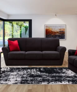 Fortune 3 Piece Lounge Suite Black