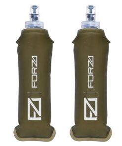 FORZA 500ml Premium Soft Flask Collapsible Running Water Bottle (Set of 2) - Grey