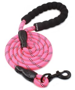 FORZA Running Hiking Walking Padded Dog Lead/Leash - Thick Rope - 1.2m Long - Pink