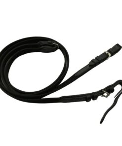 Fouganza Horse Riding Leather Bridle with French Noseband & Reins - 145 cm