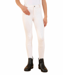 Fouganza Kids' Horse Riding Show Jodhpurs 100 - White - 8 years
