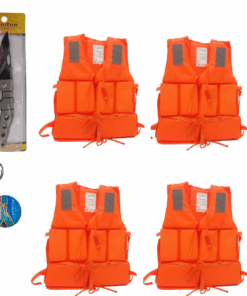 Four Adjustable Lifejackets For Adults & Pocket Knife With Free Key Ring