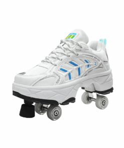 Four Wheel Roller Skates Classic - White - UK 8