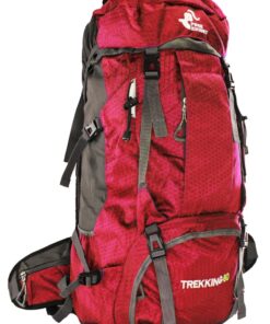 Free Knight 60L Water Resistant All-Purpose Camping Backpack with Rain Cover - Red