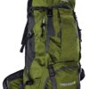Free Knight 60L Water Resistant Camping Backpack with Rain Cover - Army Green
