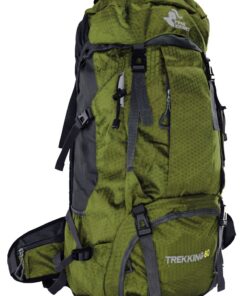 Free Knight 60L Water Resistant Camping Backpack with Rain Cover - Army Green