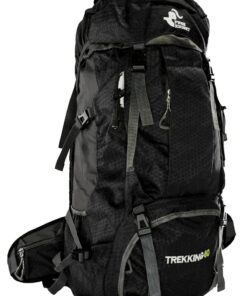 Free Knight 60L Water Resistant Camping Backpack with Rain Cover - Black