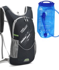 Free Knight 7 Litre Sports Hydration Backpack and 2L LMA Water Bladder FK0217 - Black