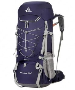 Free Knight 75L Waterproof Lightweight Camping Backpack & Rain Cover FK0393 - Purple