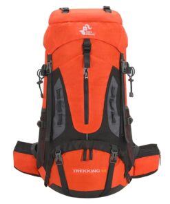 Free Knight FK0397 60L Water Resistant Camping Backpack with Rain Cover - Orange
