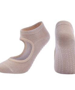 FRIYAY Non-Slip Yoga Socks for Women & Girls | Pilates | Ballet | Hospital - Light Beige