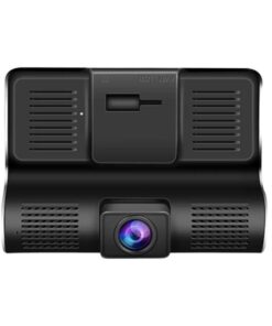 Front And Rear Wide Angle Parking Monitor Dash Cam - Black