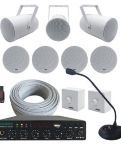 Fuel Station / Garage Speaker Complete PA Sound System Installation Kit