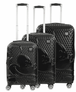 FUL - Disney - Mickey Mouse 3-Piece Luggage Set - Black