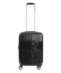 FUL - Disney - Mickey Mouse Luggage Spinner Suitcase -  56cm Striped Black