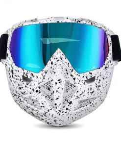 Full Face Motorcycle GelSoft Paintball Airsoft Mask Game MAS211 B&W Snow
