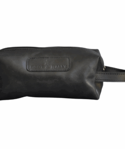 Full Leather Toiletry Bag - Black