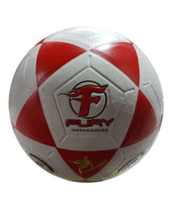 Fury Hard Ground Soccerball/Football-Size 5 BLK - White/Red