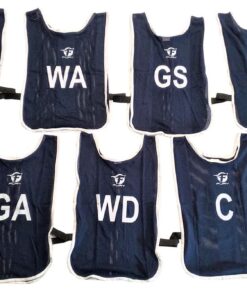 Fury Netball Bibs With Positions - Set Of 7 - Navy