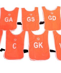 Fury Netball Bibs With Positions - Set Of 7 - Orange