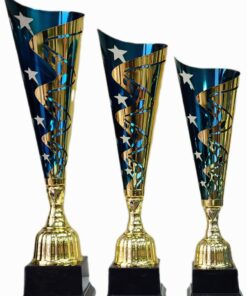 Future Star Trophies - Blue and Gold - Set of 3