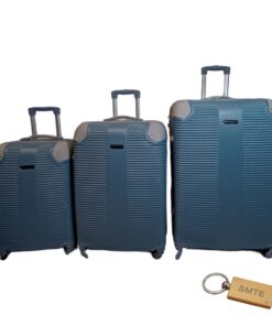 G3 Premium Suitcase Luggage Collection Set with Keyring - 3-Piece - Blue