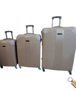 G3 Premium Suitcase Luggage Collection Set with Keyring - 3-Piece - Cream
