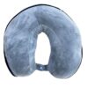 Gadget Boost Travel Neck-Pillow with Fastener - Foam Filled - black grey