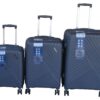 GAILY 3-Piece Hard Shell Spinner Luggage Set - Grey Polypropylene with Lock