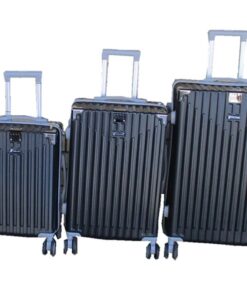 Galaxia Durable ABS Spinner Wheels Hardshell Trolley Luggage Set - 3Piece -Black